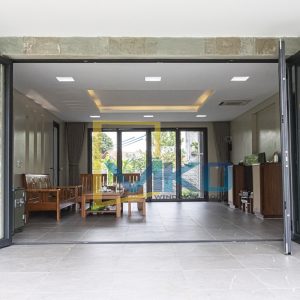 Cửa nhôm xếp trượt hàn quốc